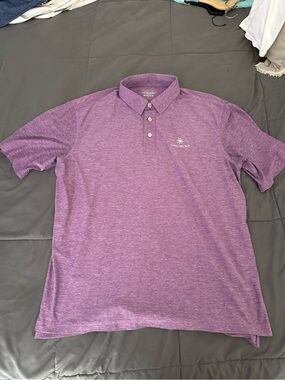 Straight Down Golf Polo Shirt Performance Stretch Purple Mens XL